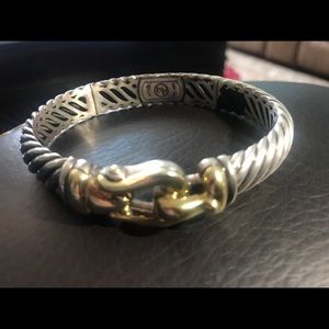 Yurman two tone classic buckle bracelet